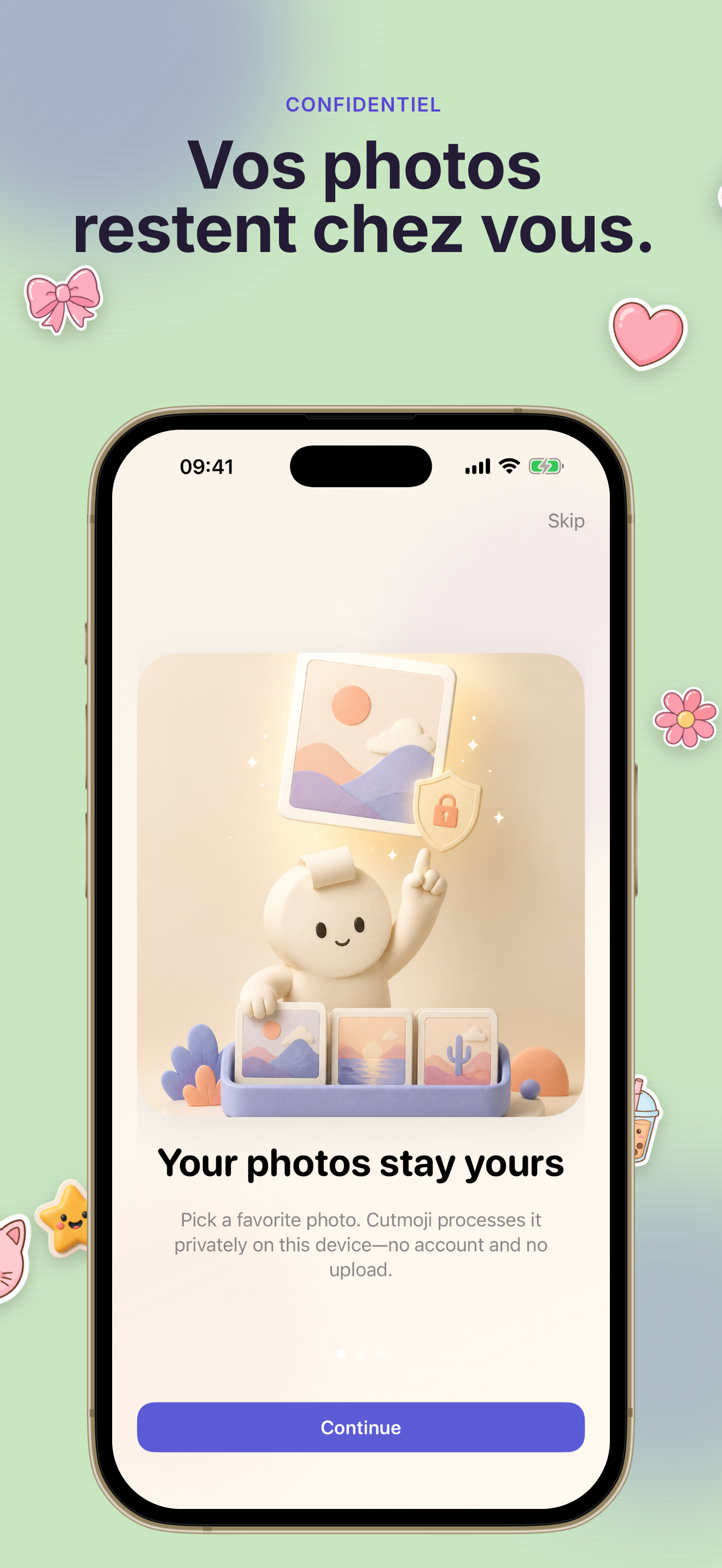 Éditeur de détourage Cutmoji: Sticker Maker avec extraction du sujet et bordure de sticker