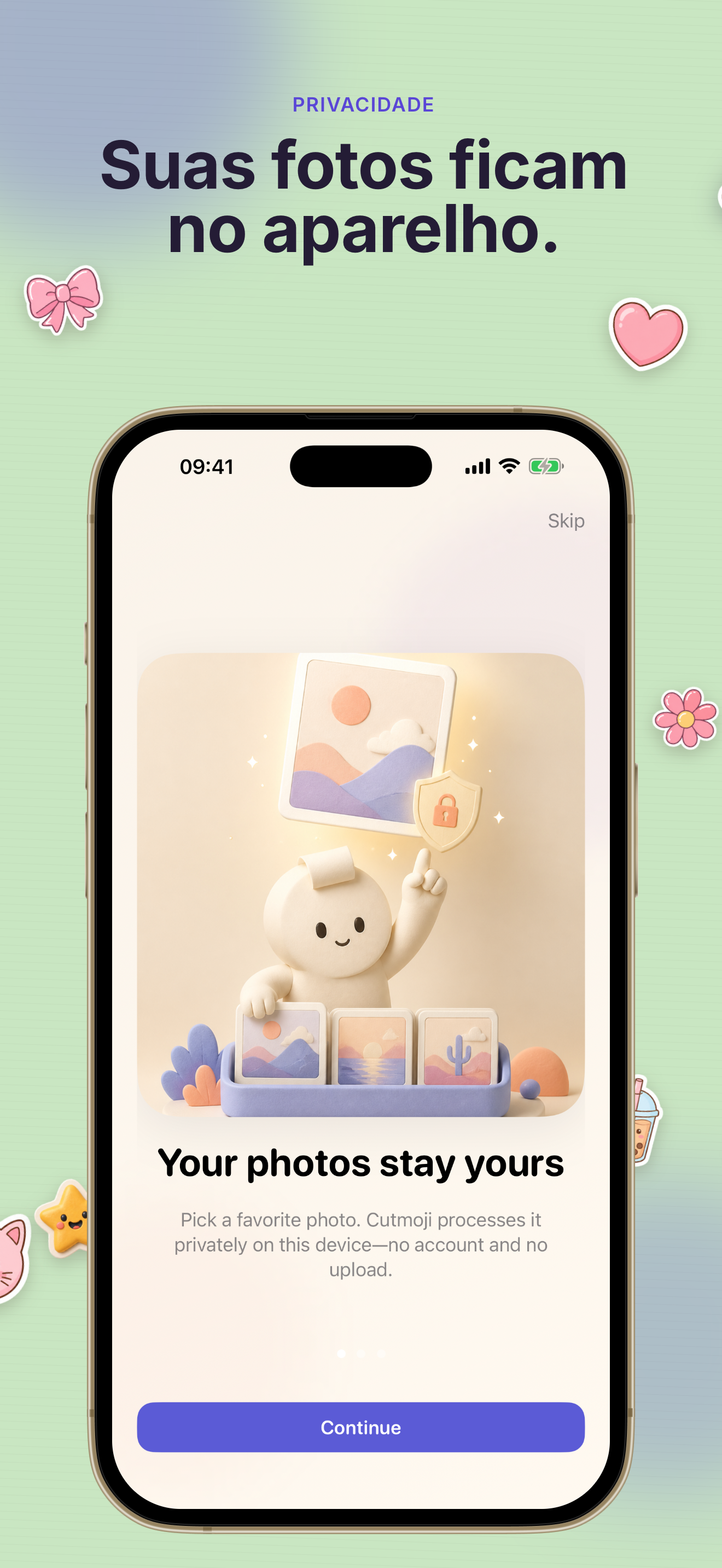 Editor de recorte do Cutmoji: Sticker Maker com extração de assunto e borda de adesivo
